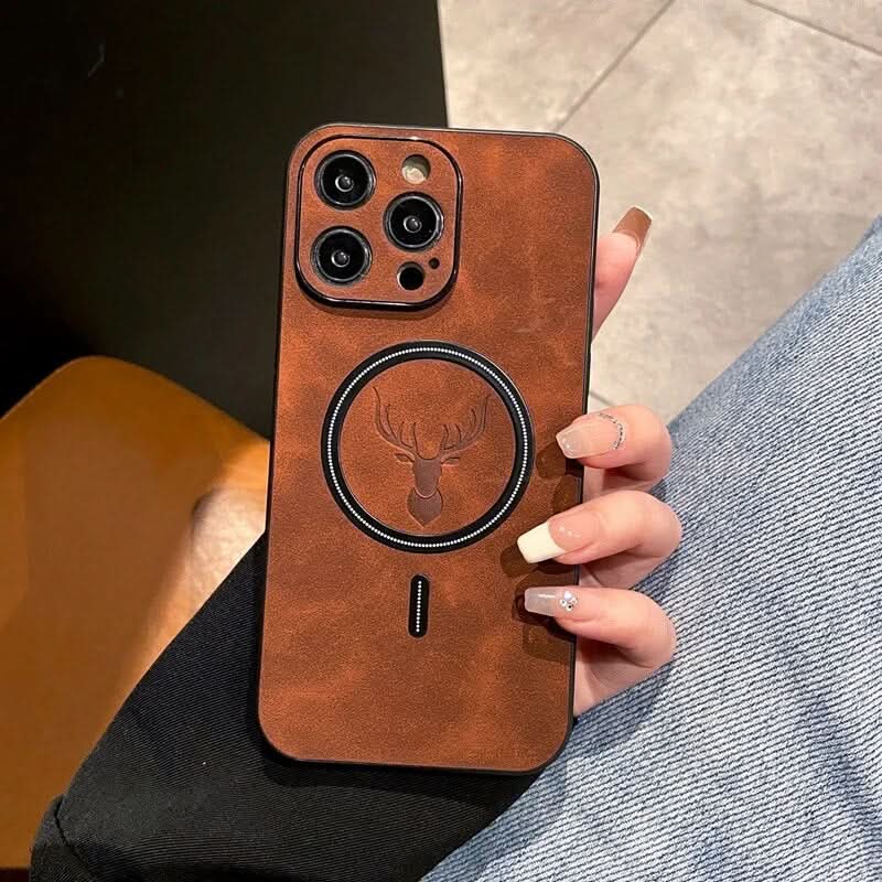 BowLift | Deer Leather iPhone Case MagSafe Wireless Charging