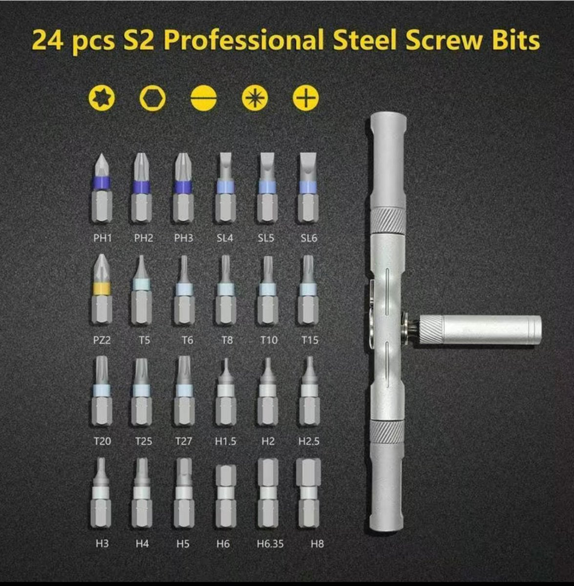 BowLift | Compact 24-in-1 Screwdriver Set for Easy Storage