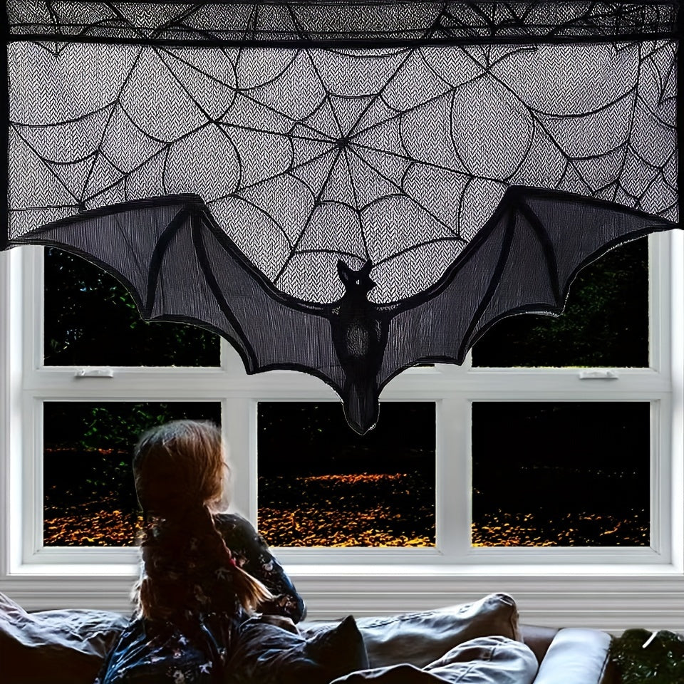 BowLift | Black Lace Table Runner – Halloween Decoration for Spooky Tables