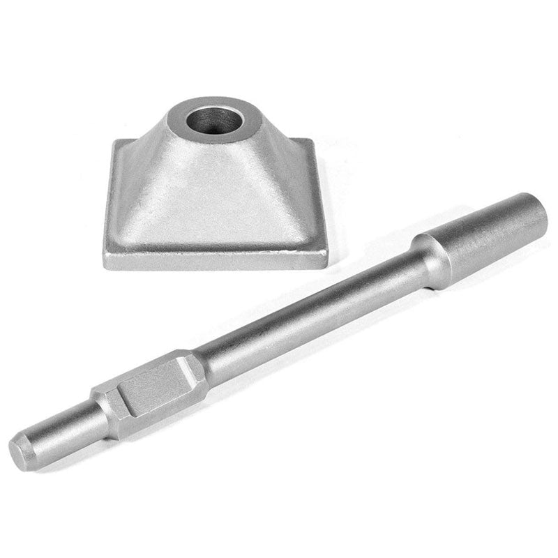 BowLift | 1-3/16" (30mm) Tamper Handle And Tamper Plate, Soil Tamper 6 x 6" Tamper Plate, Concrete Tamper, Asphalt Tool