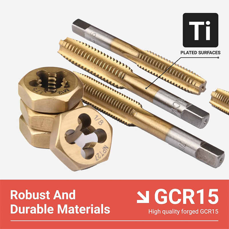 BowLift | Tap and Die Set, 60 PC Include Metric Size M3 to M12, Coarse and Fine Threads, with Storage Case