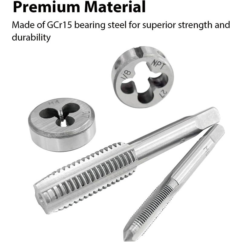 BowLift | Master Tap and Die Set, 40 Piece Metric Size M3 to M12 Coarse and Fine Threads Rethreading Tool Kit