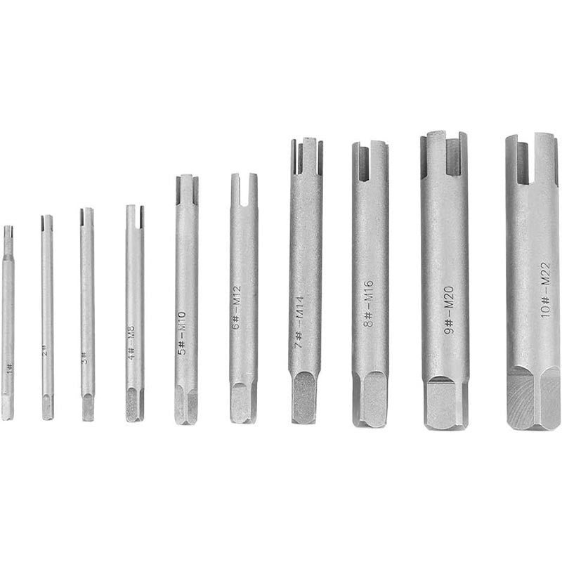 BowLift | 10 pcs Tap Extractors  Bolt Extractor Set for industrial screw and bolt removal as well as home repair work