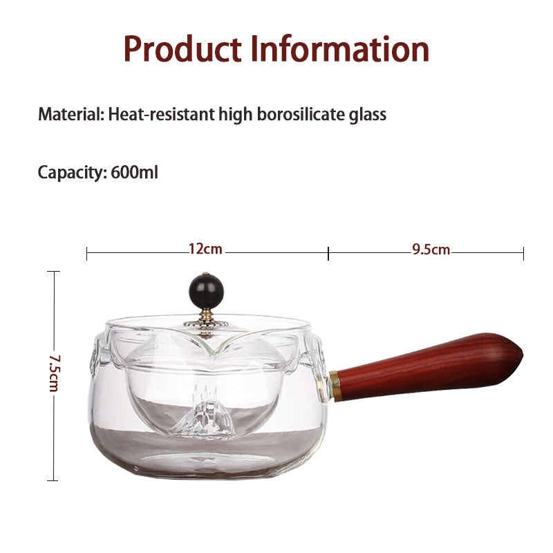 BowLift | Xiaoyao Pot, Side Handle Rotating Teapot, Office Household Teapot, Electric Ceramic Stove Tea Maker Light Luxury High-end