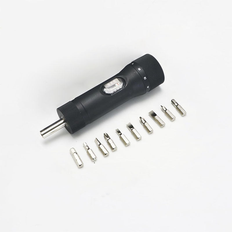 BowLift | 1/4" Drive Torque Screwdriver 10-70 in-lbs Torque Adjustment Range 10 Pieces Bits Set for Maintenance Tools Bike Repairing and Mounting