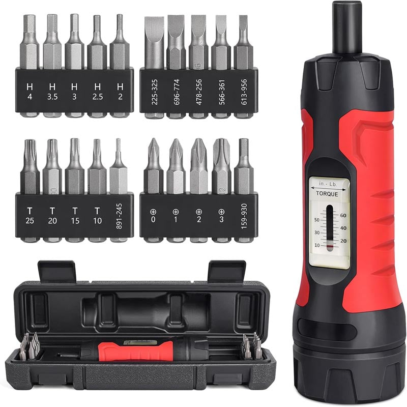 BowLift | 1/4" Drive Torque Screwdrivers 10-65 Inch Pounds Torque Screwdriver Set for Maintenance