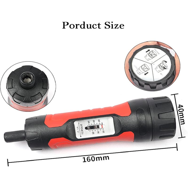 BowLift | 1/4" Drive Torque Screwdrivers 10-65 Inch Pounds Torque Screwdriver Set for Maintenance