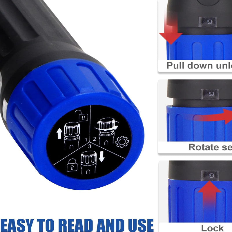 BowLift | 1/4 inch Drive Torque Screwdriver  Wrench 10 to 70 Inch Pounds Torque Wrench with Bits &Case