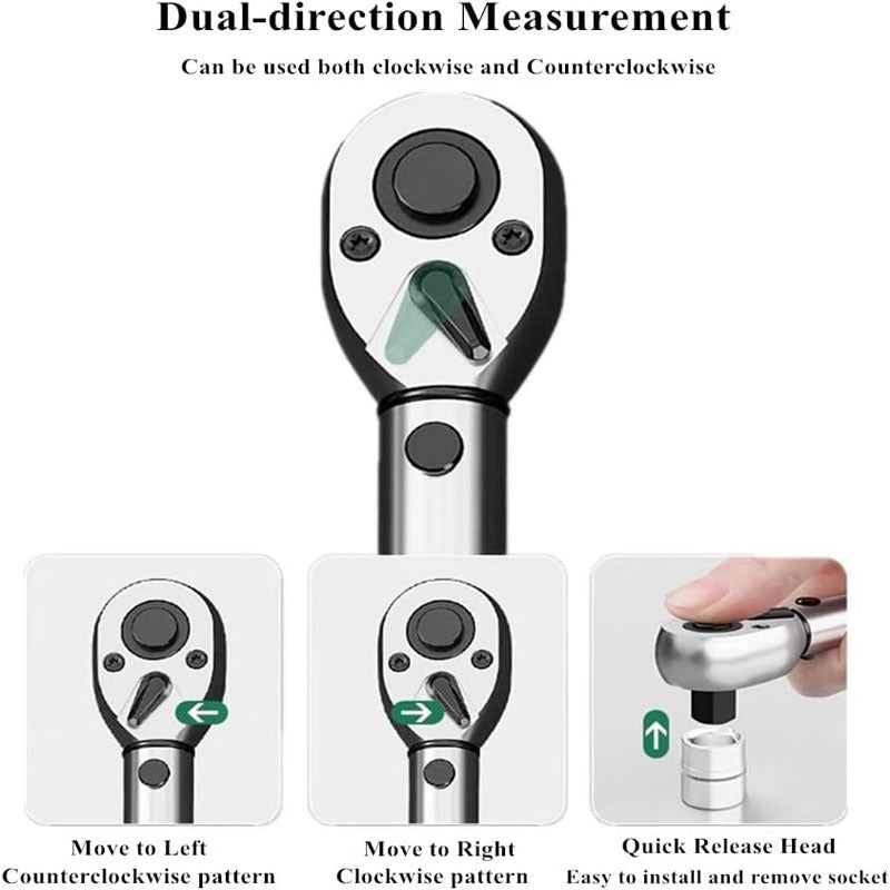 BowLift | 1/4-inch Drive Dual-Direction Adjustable Click Torque Wrench 20-200 ft.-lb./ 2.26~22.6 N/m
