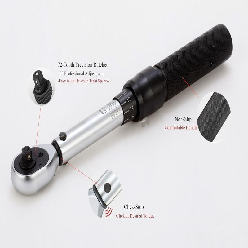 BowLift | 1/4-inch Drive Dual-Direction Adjustable Click Torque Wrench 20-200 ft.-lb./ 2.26~22.6 N/m