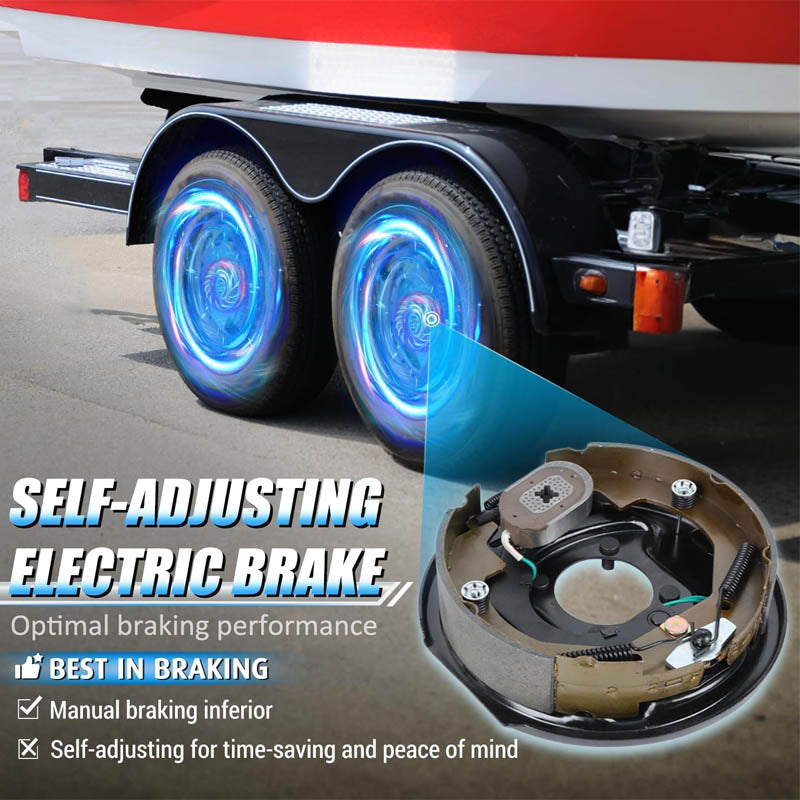 BowLift | Trailer Electric Brake with 2 right and 2 left brakes Axles size 7000 pounds 21003 10" X 2-1/4" 4 brakes