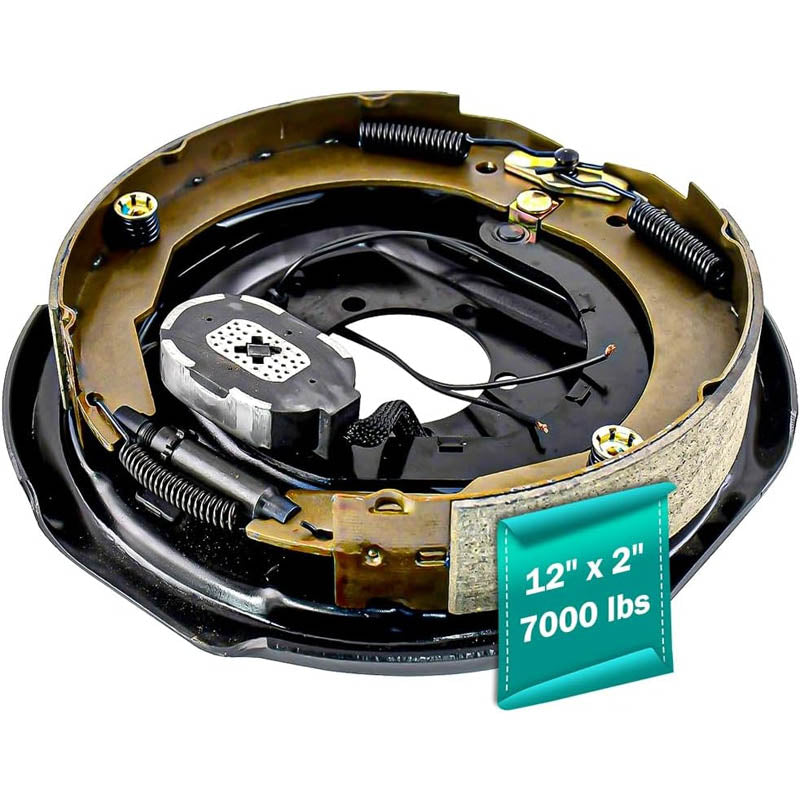 BowLift | Electric Trailer Brake Assembly, 12" x 2" for 7000 lbs Axle Trailer Brakes, Right Hand Heavy Duty NOT Self-Adjusting