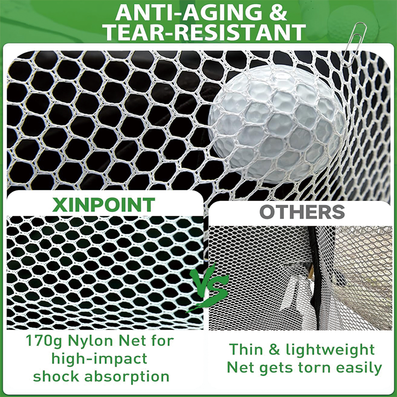BowLift | 10 x 7ft Golf Net, Indoor Outdoor Home Golf Swing Training, Golf Hitting Practice Net for Backyard Driving, Indoor/Outdoor