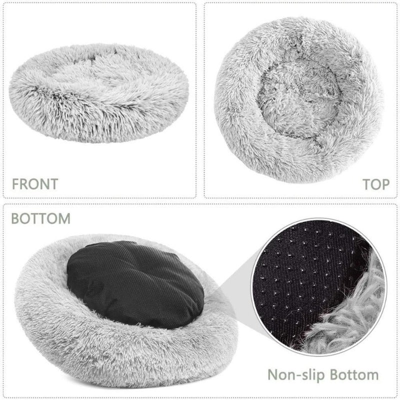 BowLift | PawNest Calming Donut Cat Bed | Round Plush Nest | Stress-Reducing & Cozy | Perfect for Cats & Small Dogs