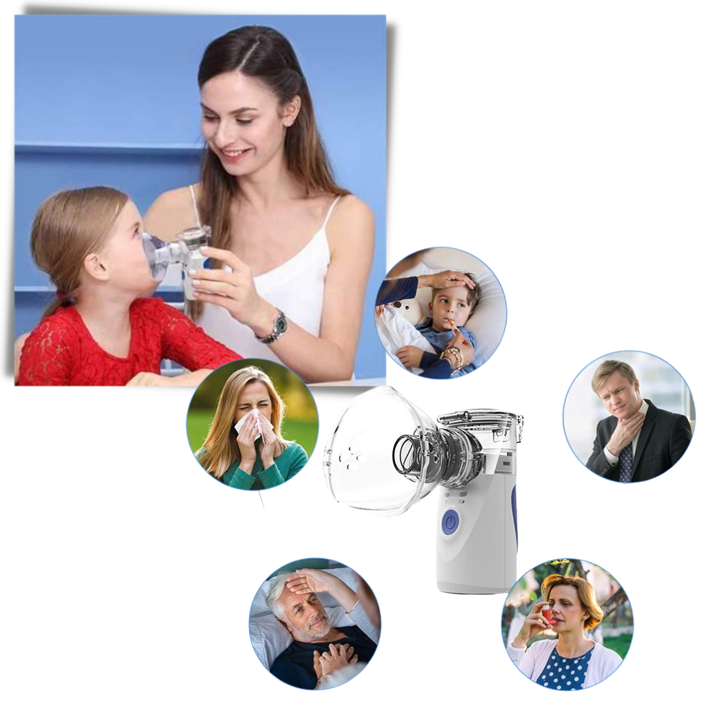 BowLift | Children's Nebulizer - Portable Nebuliser for Kids, Compact and Easy-to-Use with Adjustable Mist Levels – Ideal for Asthma, Allergies, and Respiratory Relief – Travel-Friendly Pediatric Nebulizer