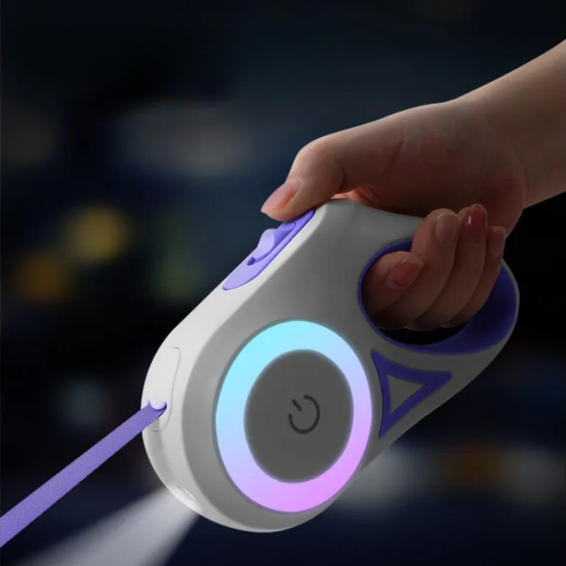 BowLift | AutoLeash Glow – Automatic dog leash with LED light for walks during day & night