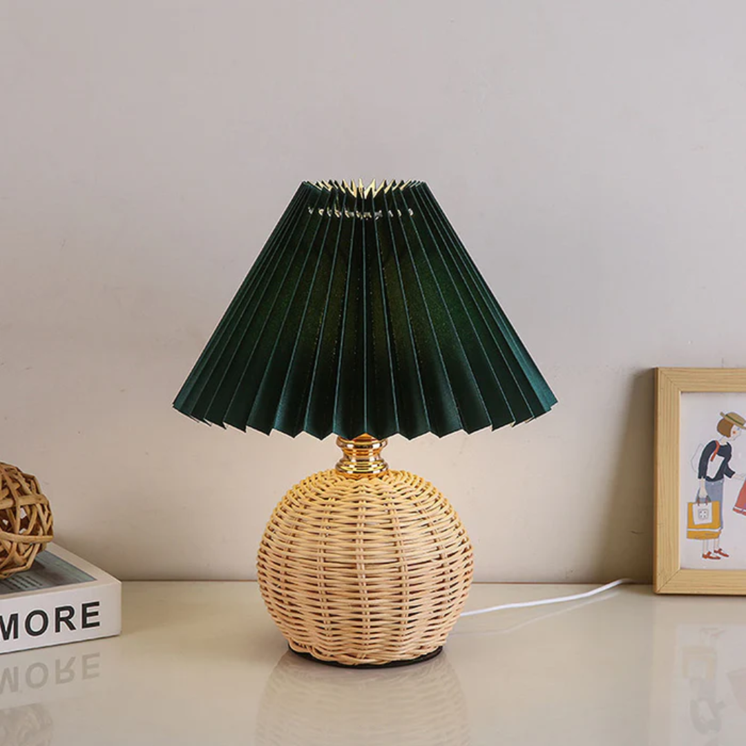 BowLift | Modern Table Lamp with White Pleated Shade