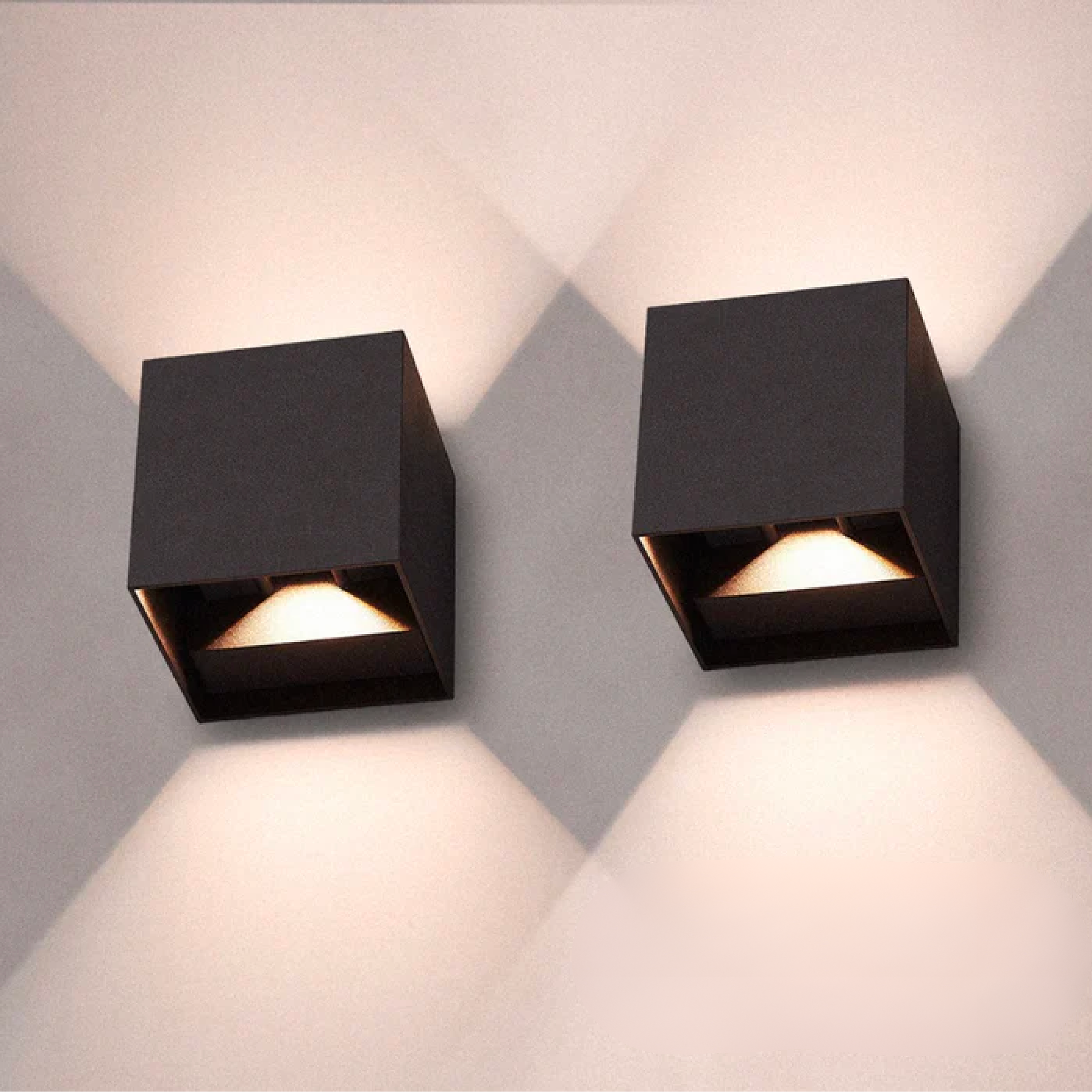 BowLift | GlowCube LED Wall Light | Adjustable Brightness & Wireless Design for Home/Office