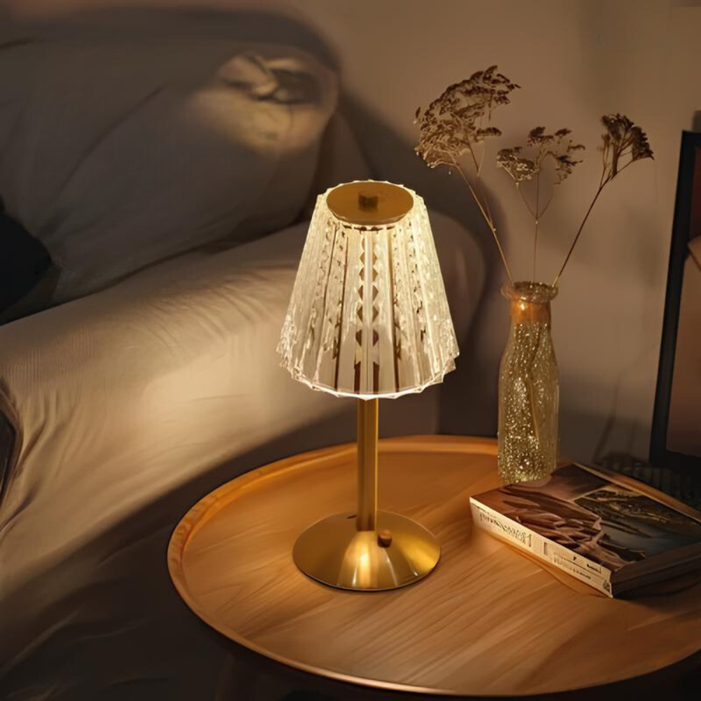 BowLift | Golden Crystal Table Lamp