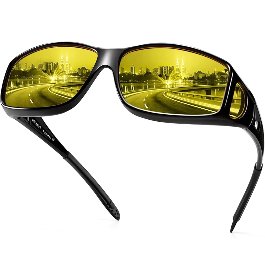 BowLift | Polarised Night Vision Driving Glasses | Anti-Glare, Lightweight & Ideal for Low-Light Conditions