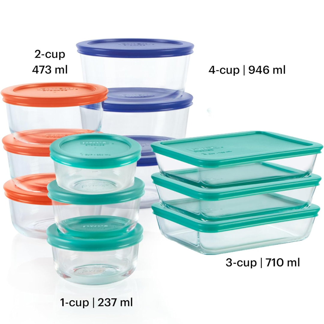 BowLift | GLASSKEER STORAGE SET – 12-piece glass storage set with click lids for freshness & sustainable kitchen organization