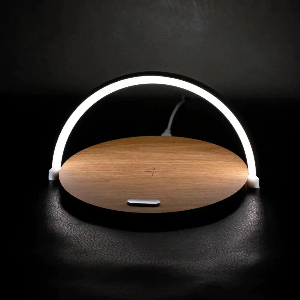 BowLift | PowerHub – 3-in-1 Wireless Charger, Phone Stand & LED Desk Lamp
