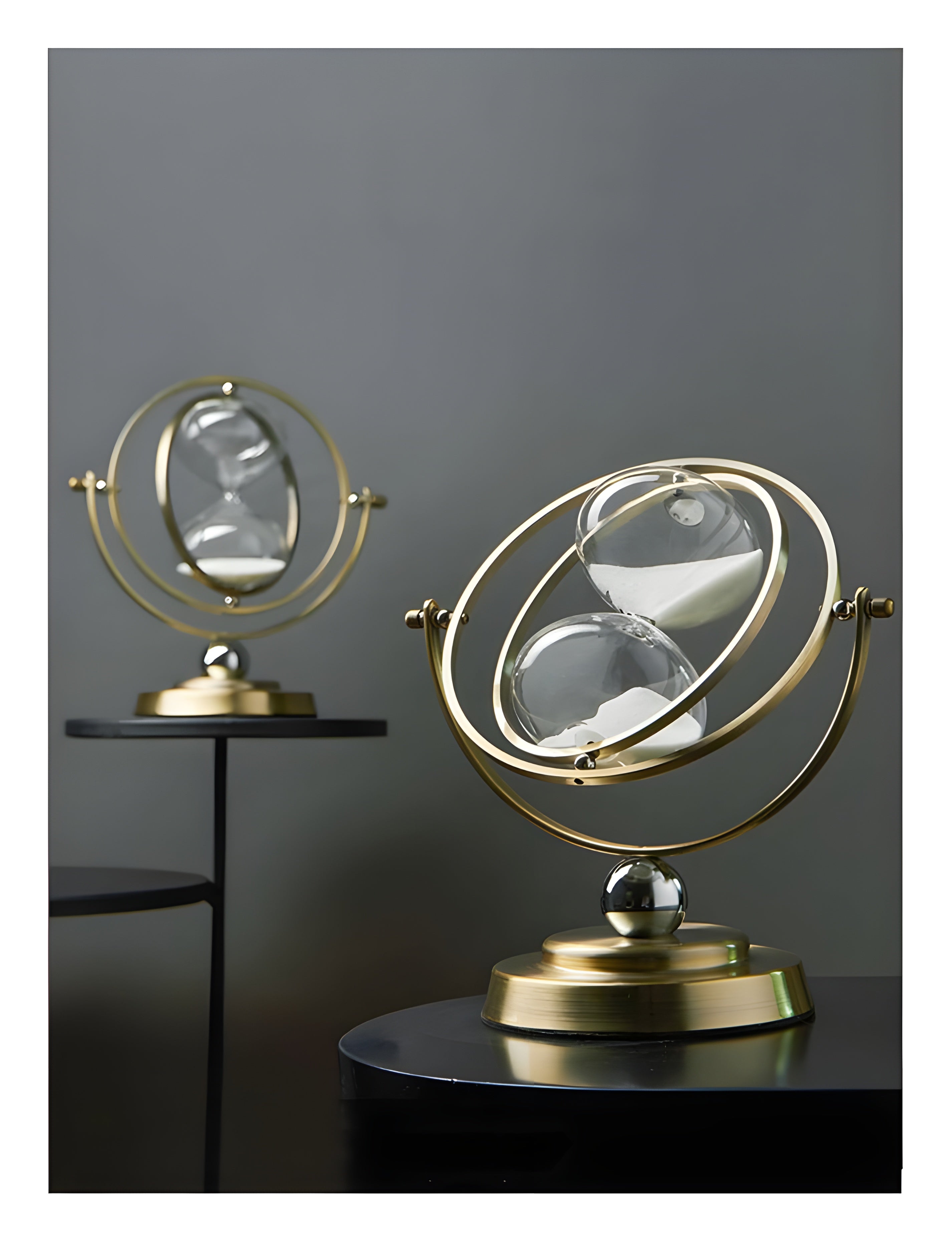 BowLift | GracefulTime Clock – Luxury Hourglass with Elegant Gold Frame & Timeless Design
