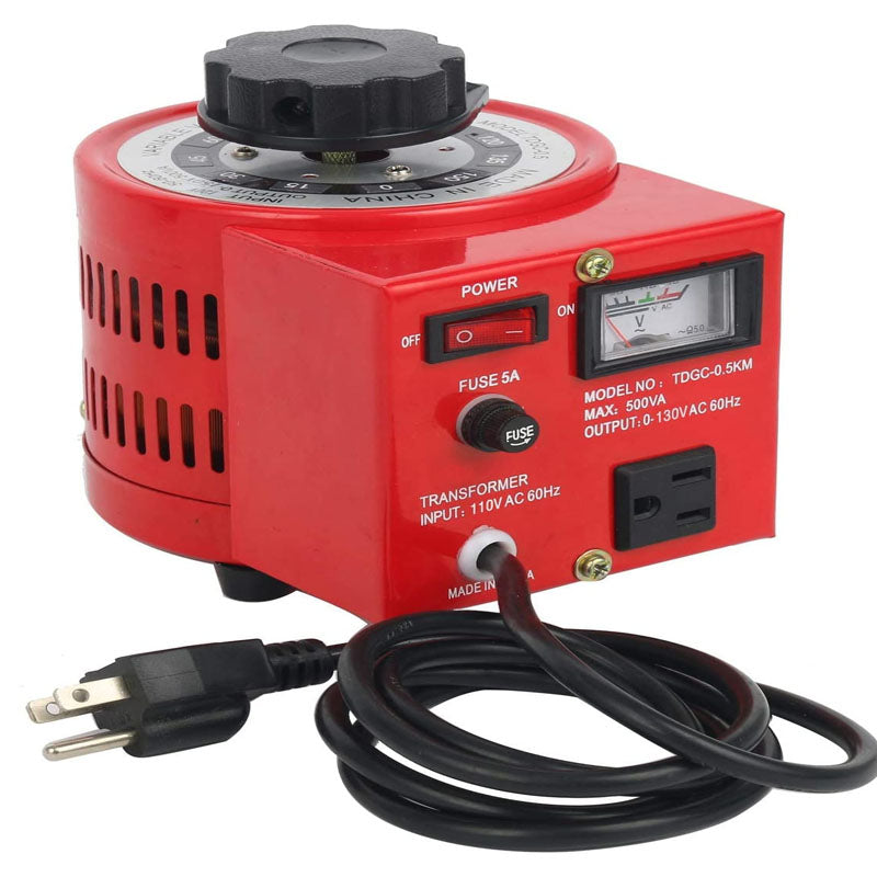 BowLift | 500VA Auto Variable Voltage Transformer  110VAC Input, 0-130VAC or Home Industrial Office