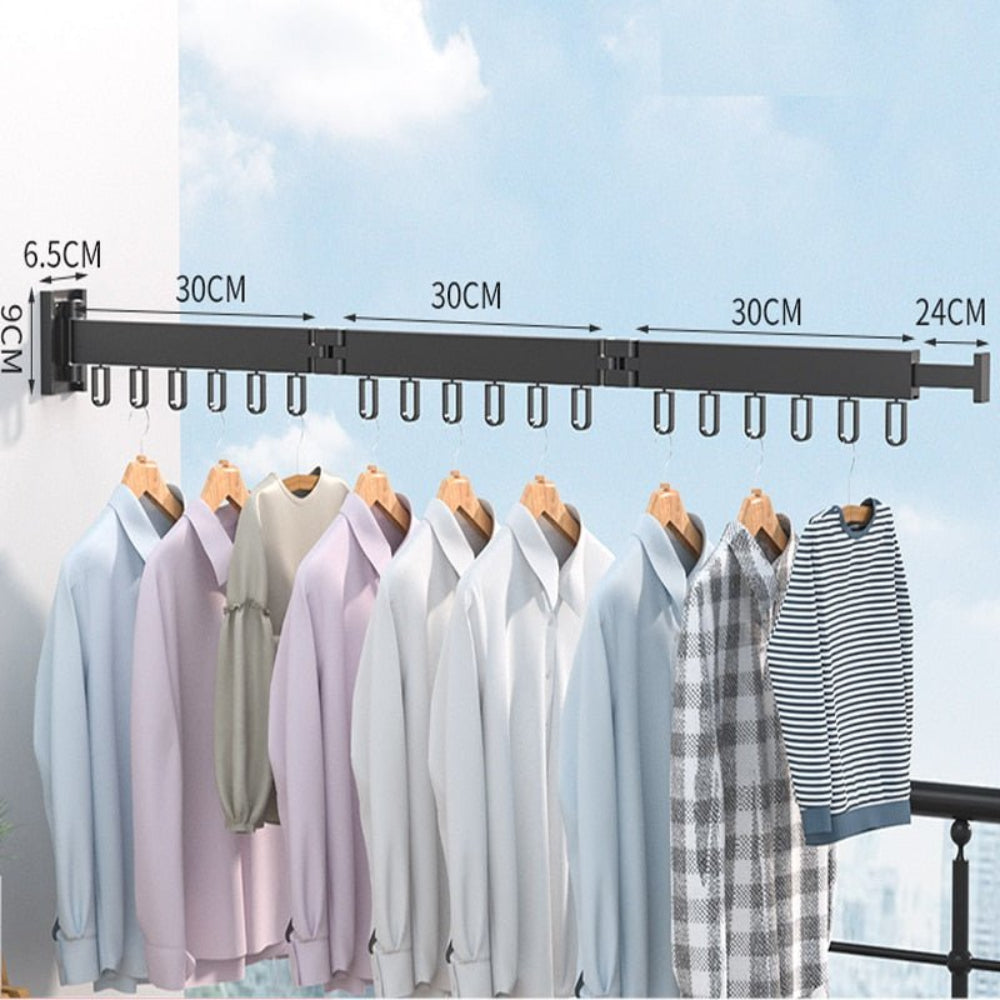 BowLift | Retractable Wall-Mounted Clothes Dryer – Foldable Laundry Rack for Space-Saving Drying