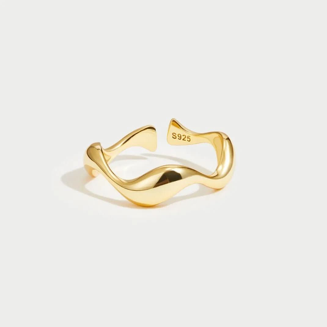 BowLift | Adjustable Silver Ring with Ocean Design