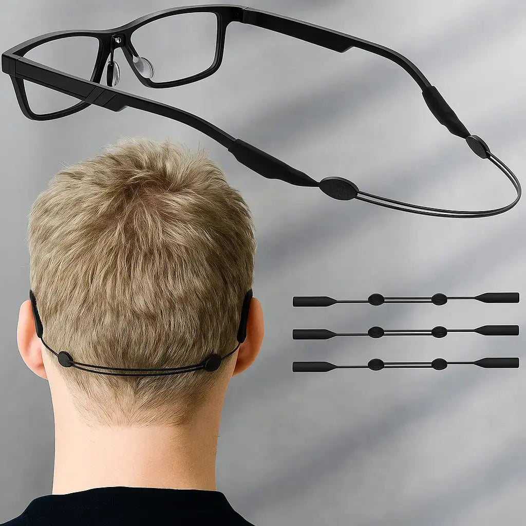 BowLift | Adjustable Silicone Glasses Strap – Non-Slip & Skin-Friendly