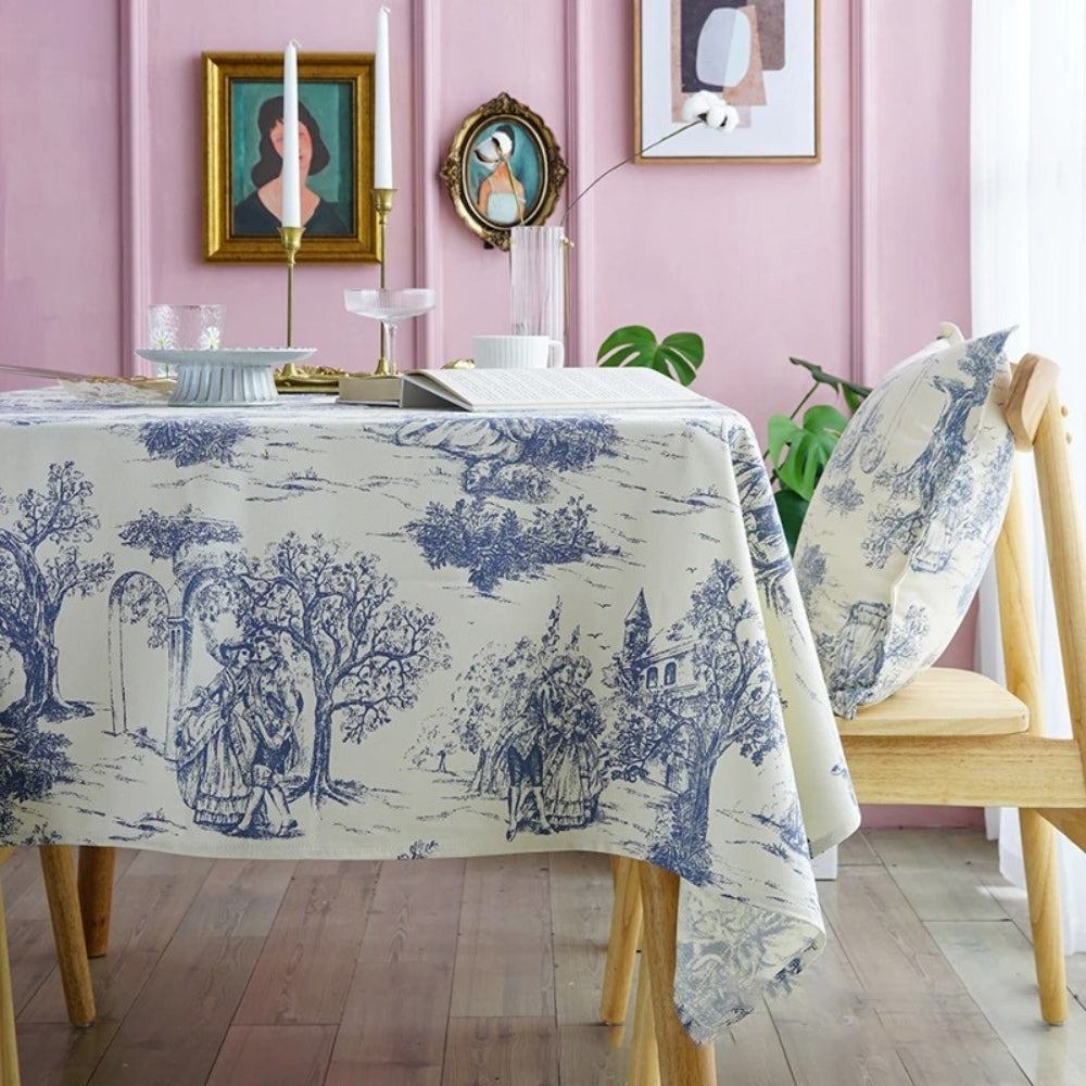 BowLift | French Classic Blue Vintage Dining Tablecloth