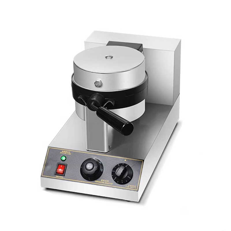BowLift | 1200W Knob Type Single Head Rotary Waffle Maker 110V Waffle Oven