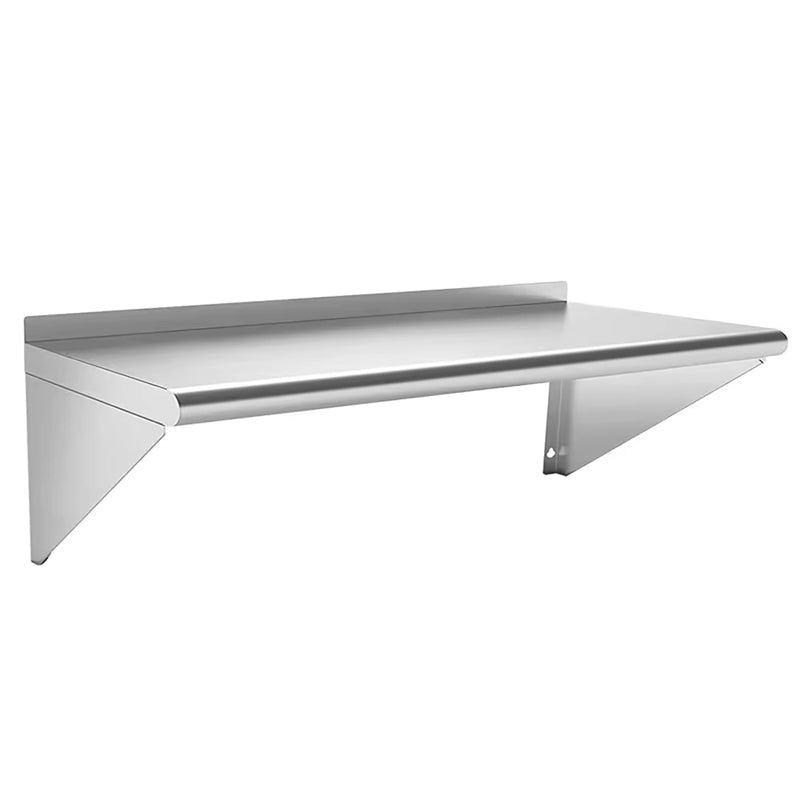 BowLift | Wall Stainless Steel Shelf, Wall Mounted Floating Shelving For Restaurant, Kitchen, Home And Hotel