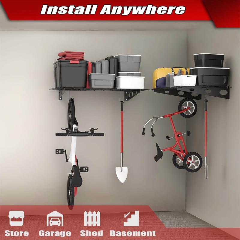 BowLift | Wall Shelf 2 Pack Garage Wall Shelf 2 x 4 ft/24 * 48 inch for Garage Heavy Duty Wall Shelving
