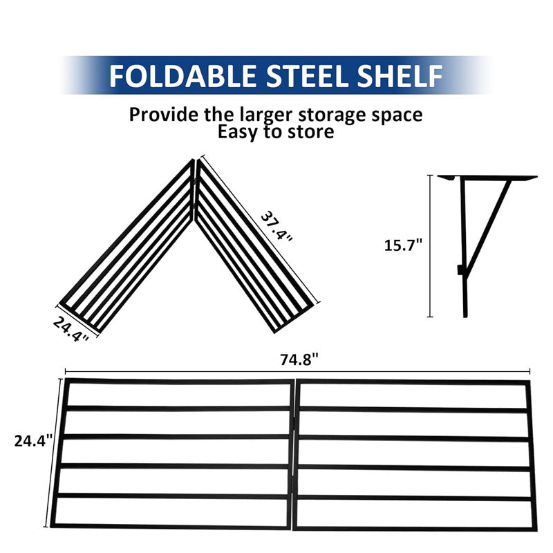 BowLift | Wall Shelf  2-Pack 2x6ft  Heavy Duty Floating Storage Racks 1600 lbs Load Capacity Suitable for Garage Storage Shed Shop