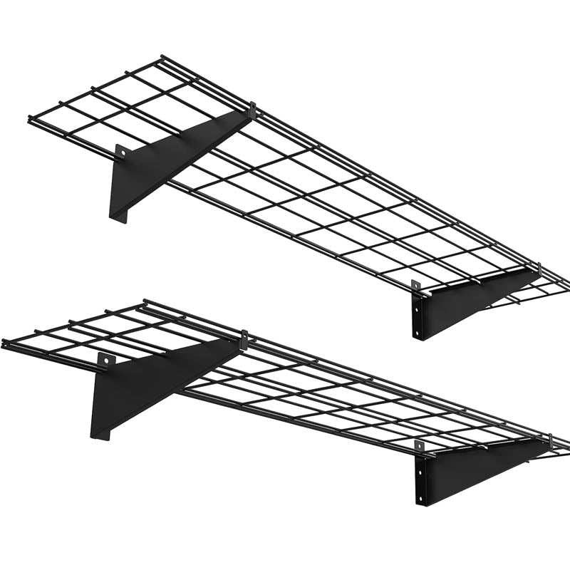 BowLift | Wall Shelf 2 Pack Garage Metal Shelving 1×4ft 12-inch-by-48-inch 300 lbs Load Capacity(Total) for Shop, Shed, Garage Storage