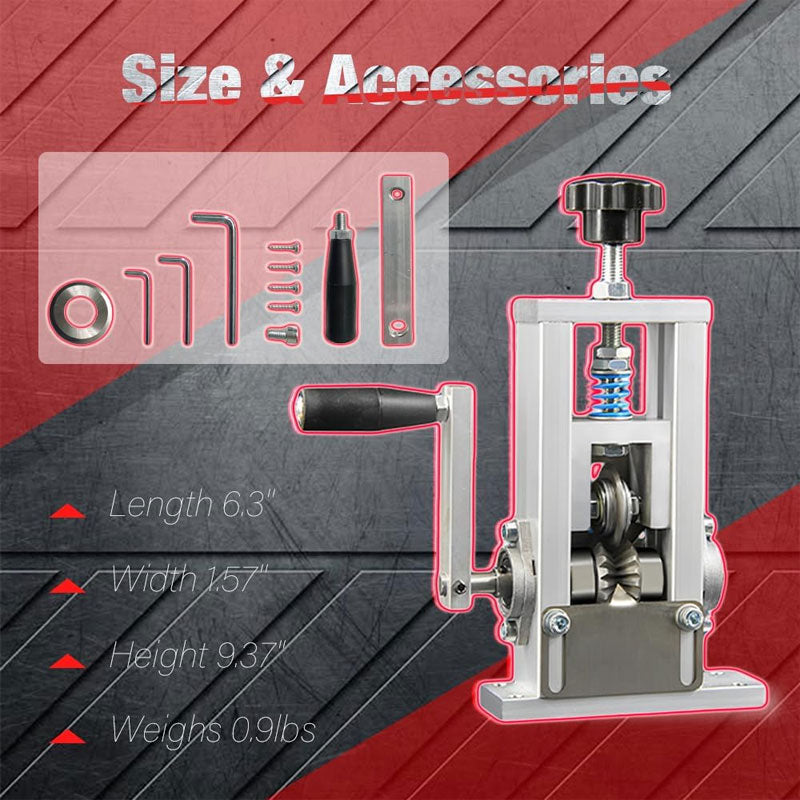 BowLift | Wire Stripping Machine, 0.05-0.8 Inch Wire Stripping Crank, Spring Pressure Blade (Manual/Automatic) For Scrap Copper Recycling