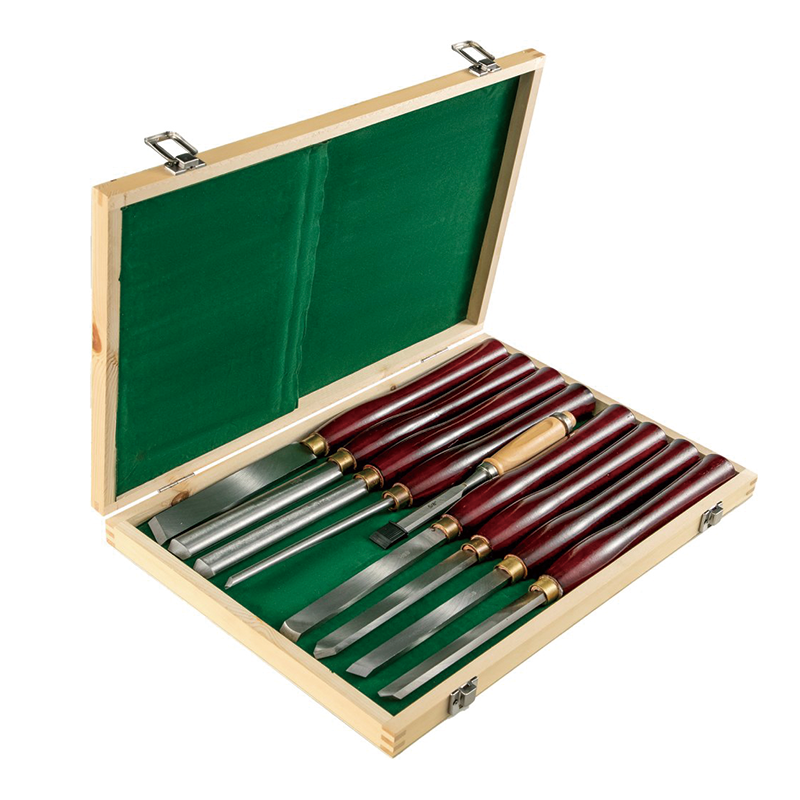 BowLift | Wood Chisel Set,Woodworking Lathe Chisel Set 8 Piece Set Lathe Chisel HSS Steel Blades Wood Turning Tools Wooden Case for Storage for Wood Carving Root Carving Furniture Carving Lathes Red