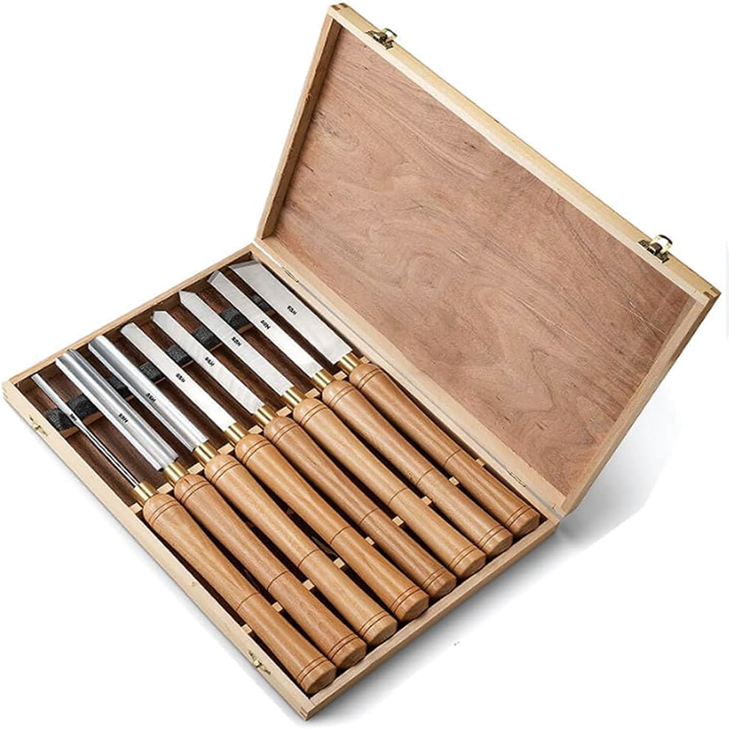 BowLift | Wood Turning Tools Set,  HSS Wood Carving Tools High Speed Steel Gouge Set Woodworking Lathe Chisel Set Lathe Chisel kit
