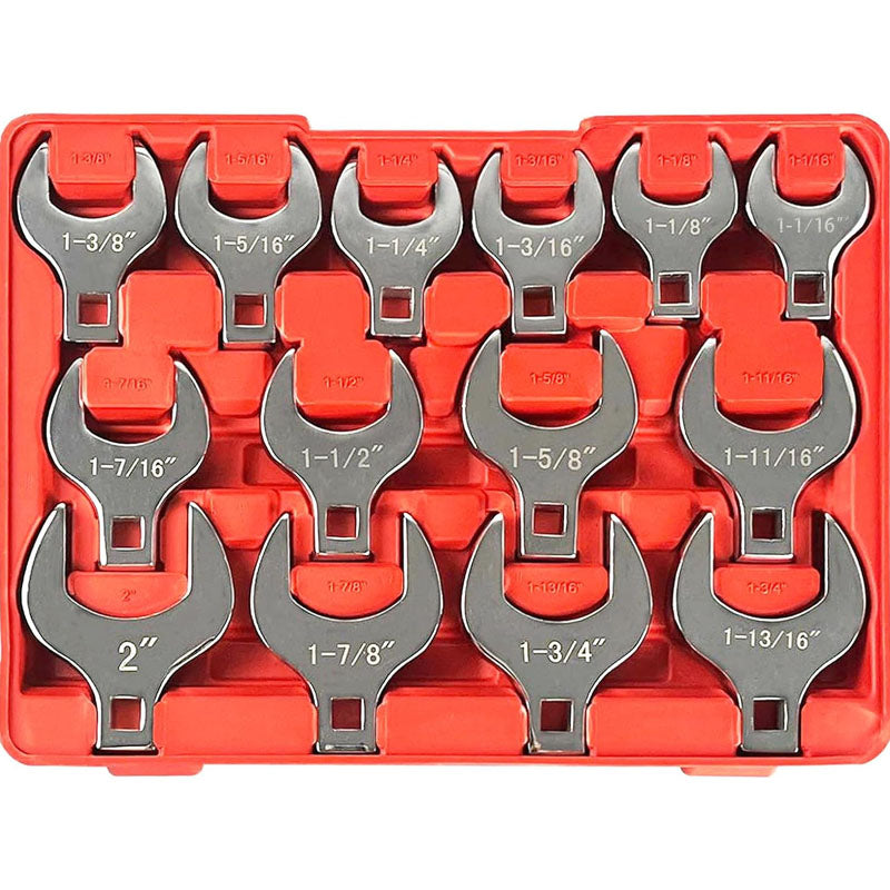BowLift | 14-Piece 1/2” Drive Jumbo Crowfoot Wrench Set for Mechanical Maintenance or Repairs