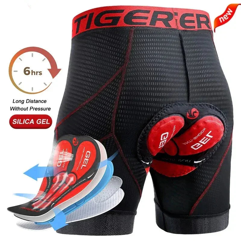BowLift | Breathable Mesh Cycling Shorts with Gel Padding | Shockproof Cycling Shorts for Men