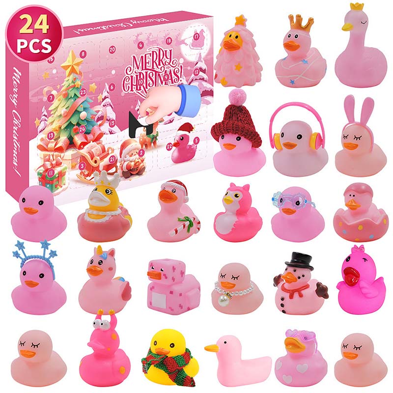 BowLift | 24 Pcs Countdown Christmas Rubber Ducks Advent Calendar