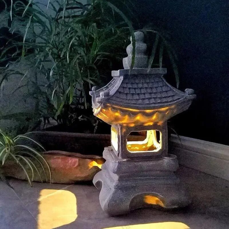 BowLift | ZenGlow - Solar Garden Lamp Pagoda Statue for outside