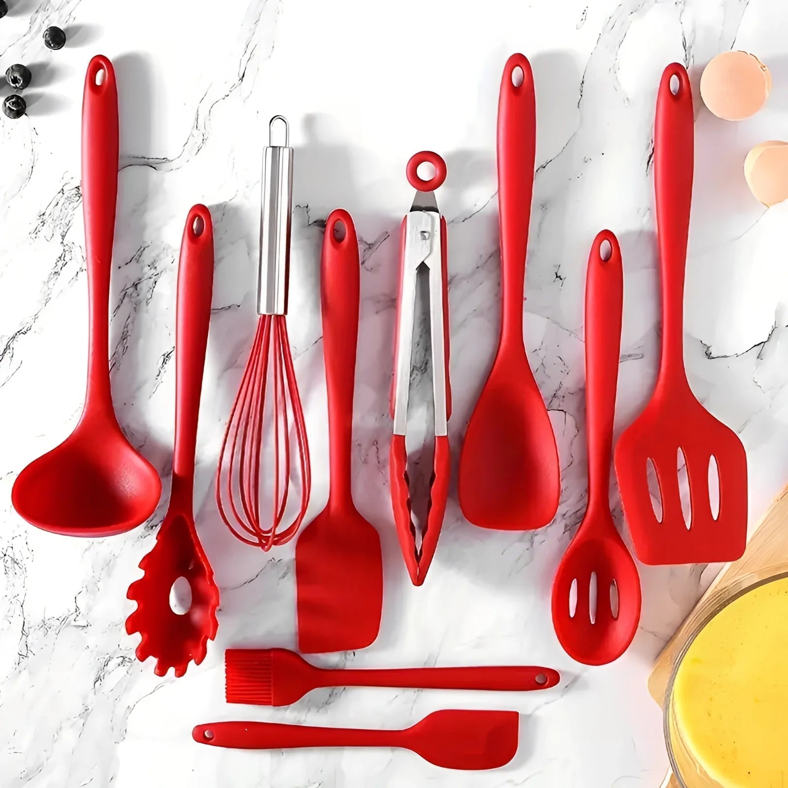 BowLift | Silicone Kitchen Utensil Set – 12 Pieces, Non-stick, Ergonomic, Heat Resistant up to 230°C