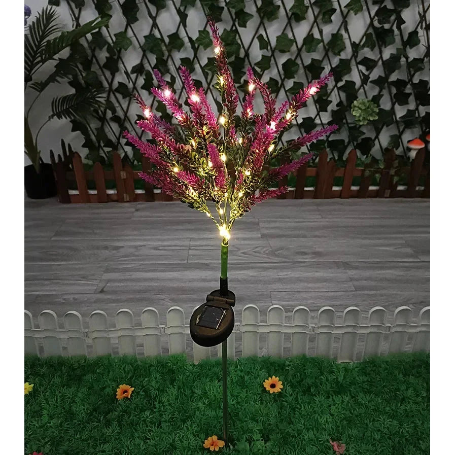 BowLift | Luminous Bloom - Solar LED Garden Flower Lights for Outdoor Décor, Waterproof, Energy Efficient Lavender Design