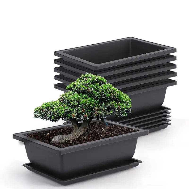 BowLift | Plant pot with saucer – Rectangular flower pot for garden and balcony