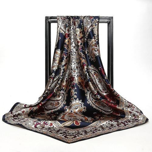 BowLift | Large square scarf Simulation silk scarf All-match scarf Scarf