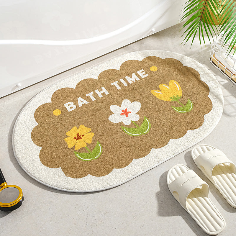 BowLift | Soft Floral Non-Slip Absorbent Floor Mat for Home