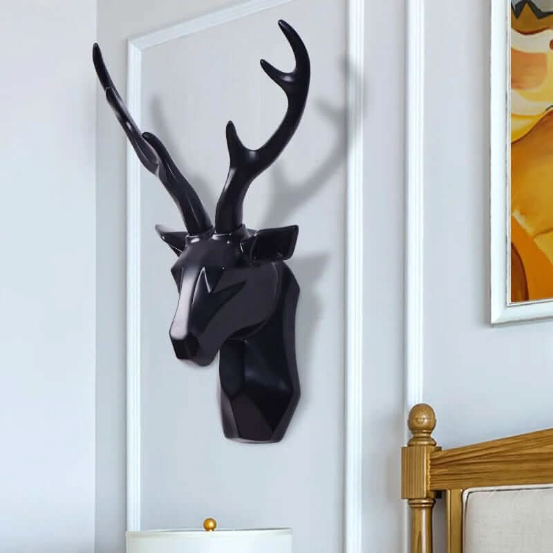BowLift | 3D Geometric Deer Head Wall Decor Modern Resin